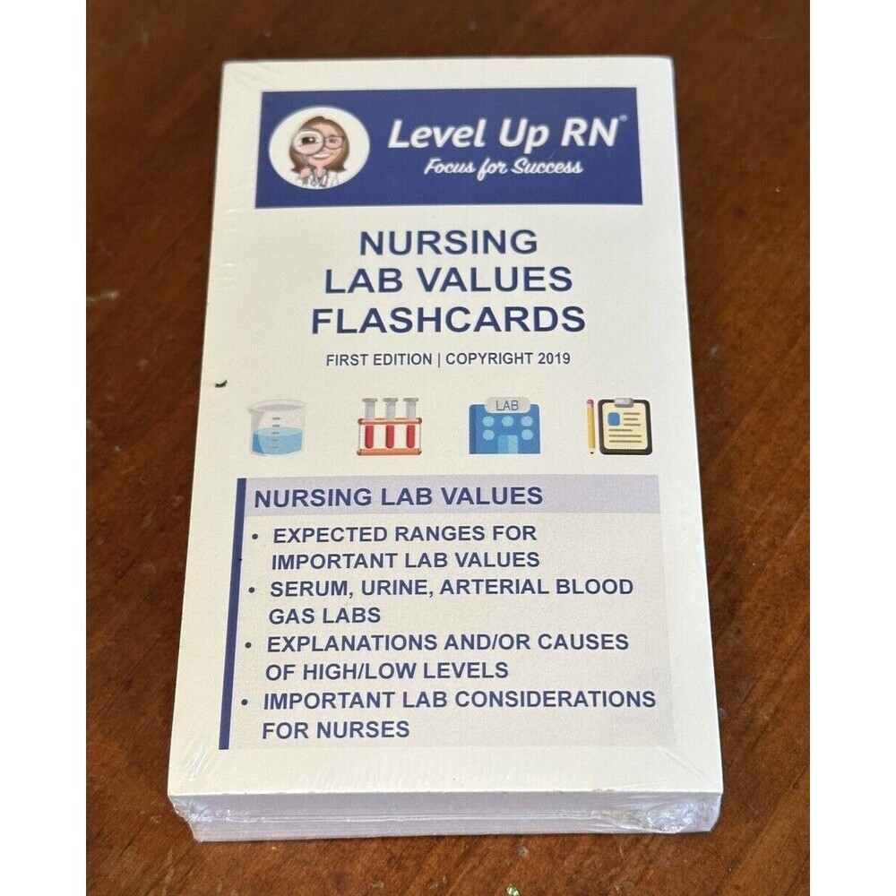 Level Up Rn Nursing Lab Values Flash Cards First Edition 2019